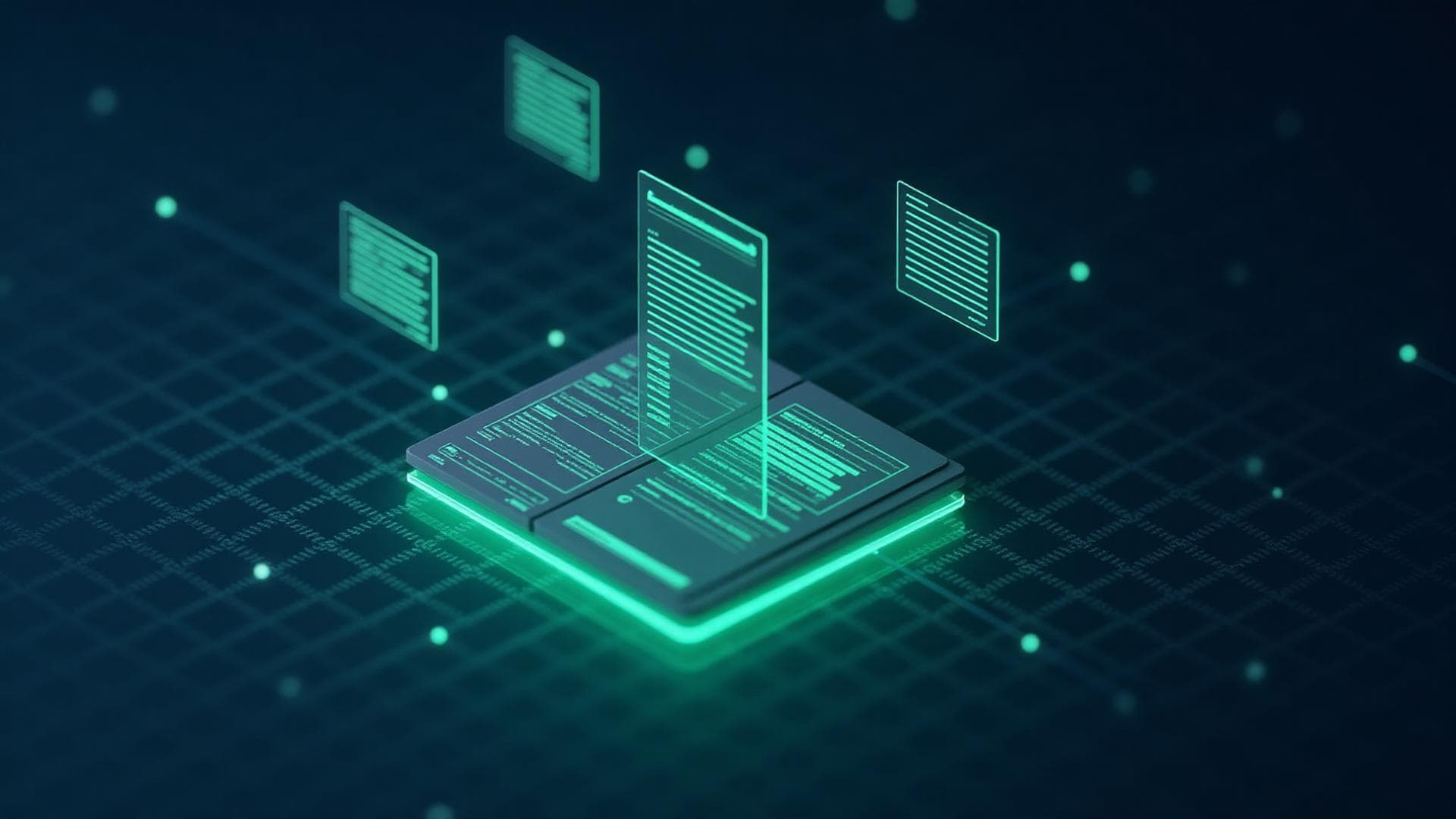 Document intelligence visualization showing connected documents with citations